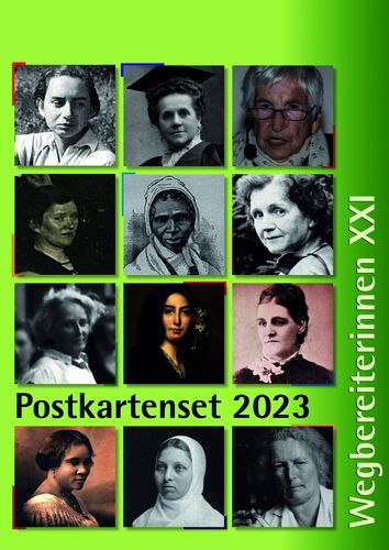 Gisel Notz (Hg.): Postkartenset Wegbereiterinnen 2023, XXI. ISBN 978394595963-3- 50gr